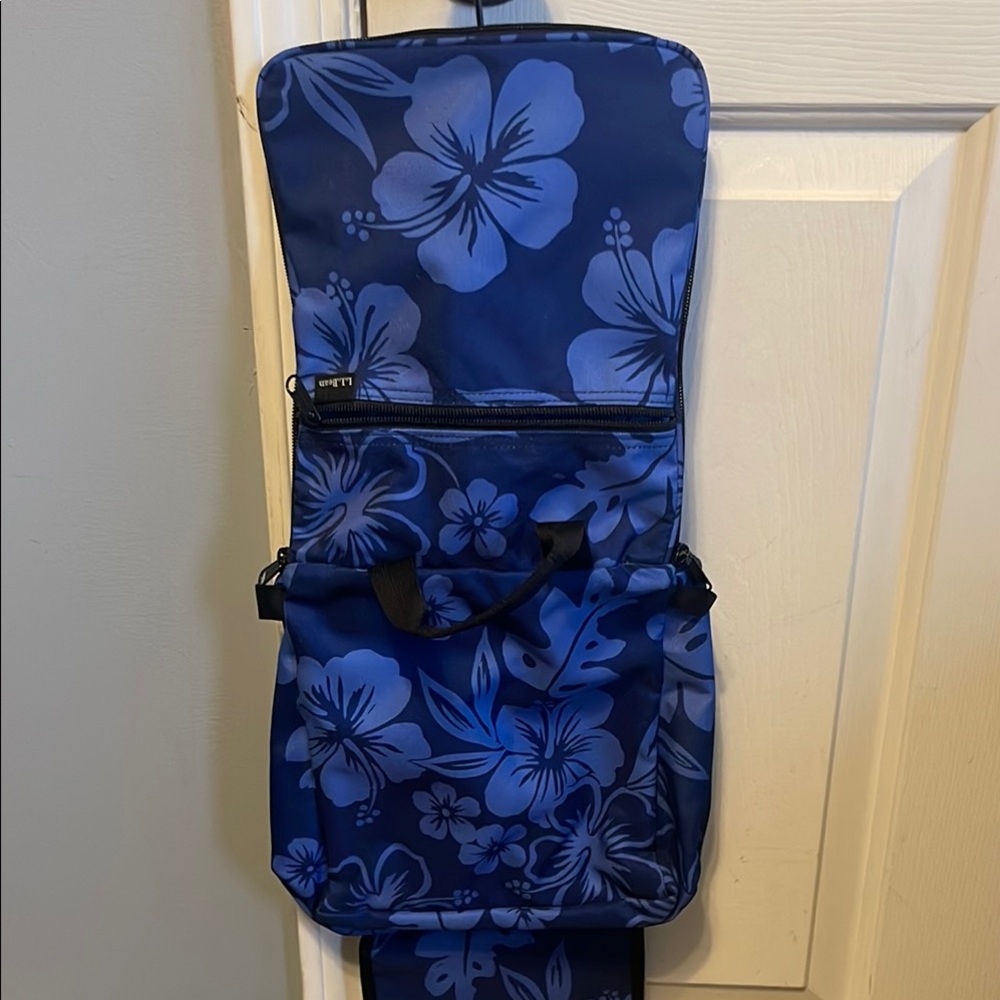 Blue Floral Hanging Toiletry Bag